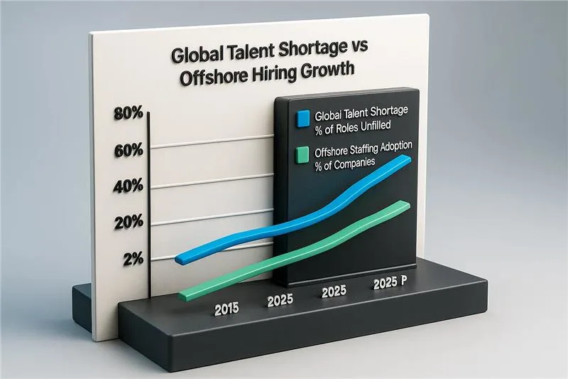 Global talent shortage vs offshore hiring growth