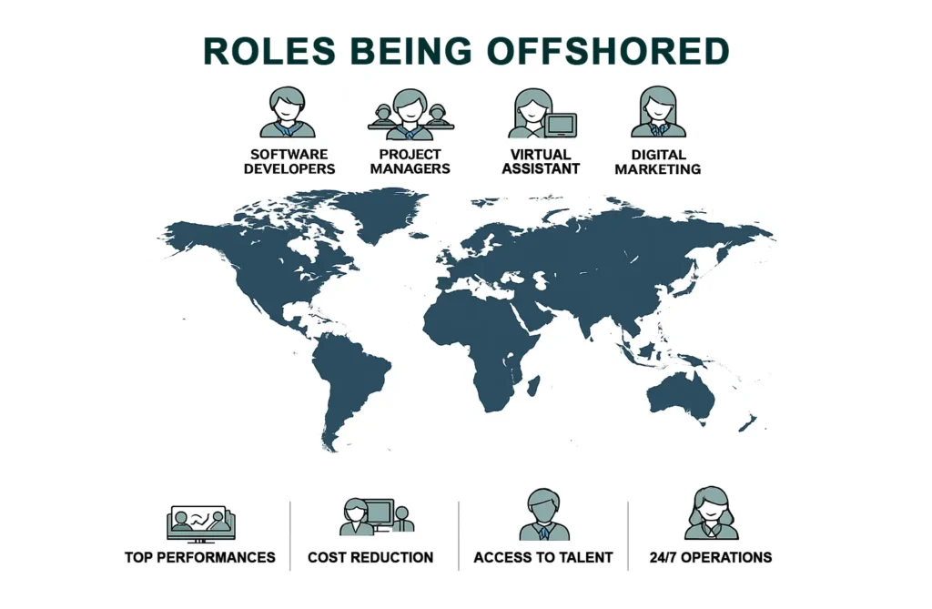 The roles being offshored