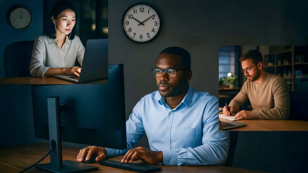 Time zone advantage in output