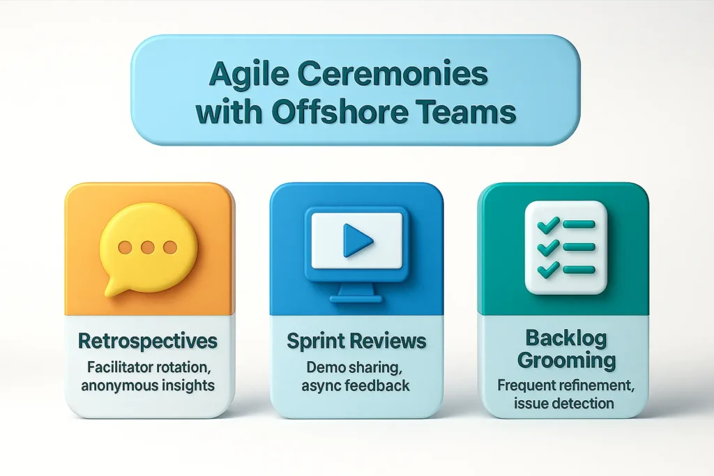 Agile ceremonies with offshore teams