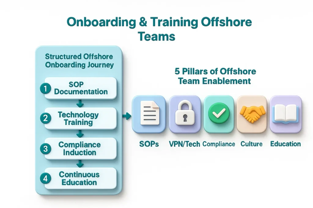Onboarding and training offshore teams