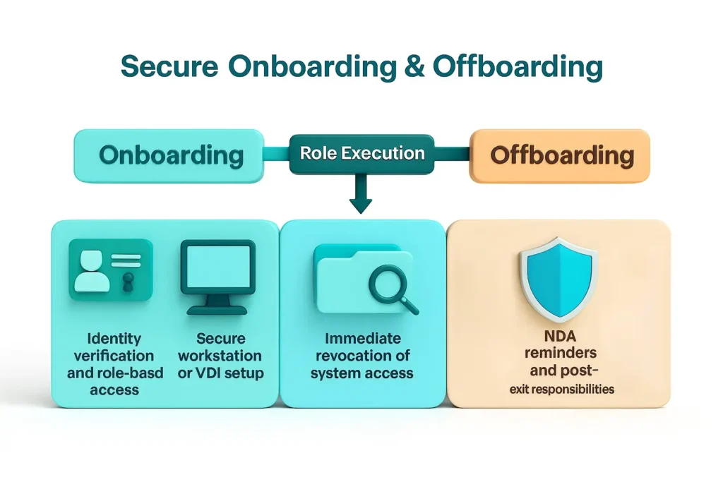 Secure onboarding and offboarding