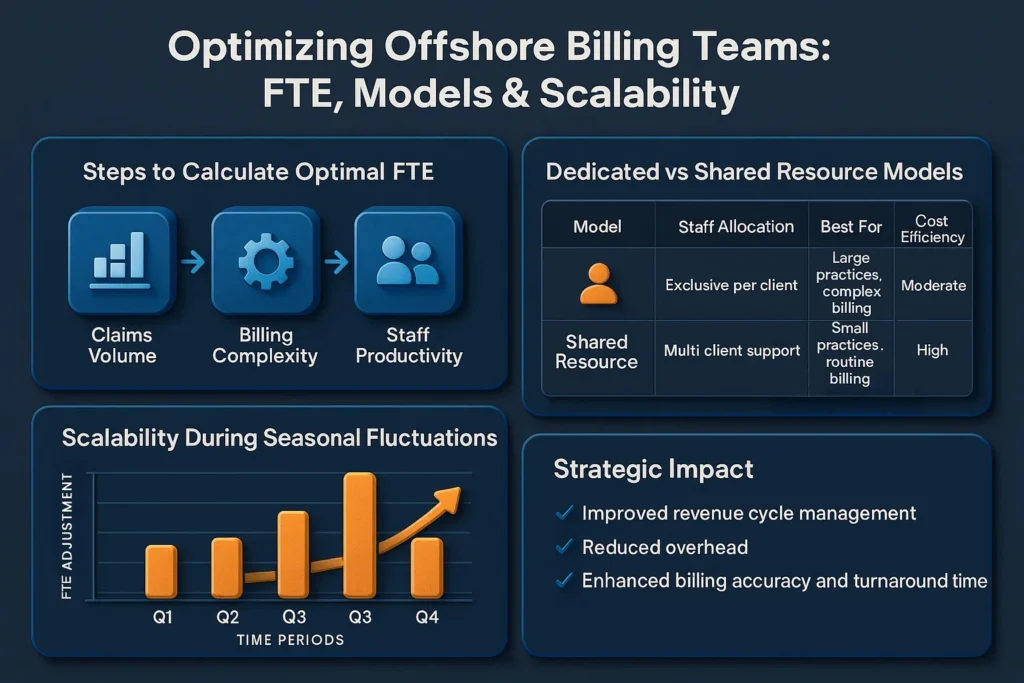 FTE optimization staffing models for offshore medical billing teams