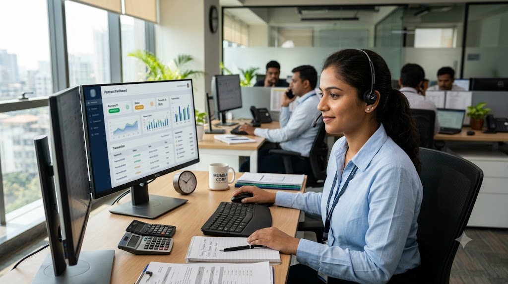 Offshore payment processing support employee