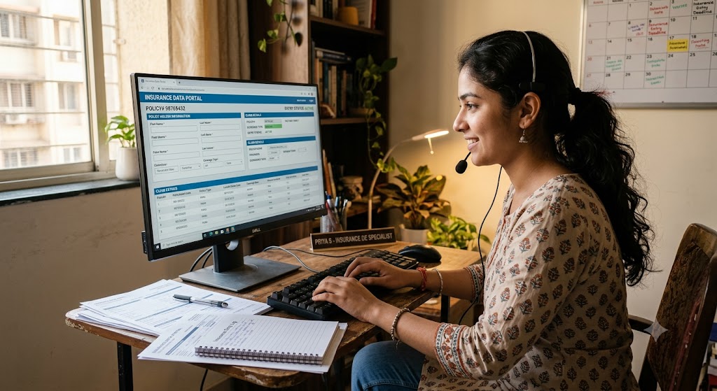 Dedicated offshore insurance data entry specialist